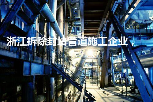 浙江拆除封堵管道施工企业，匠心独运，质量杰出